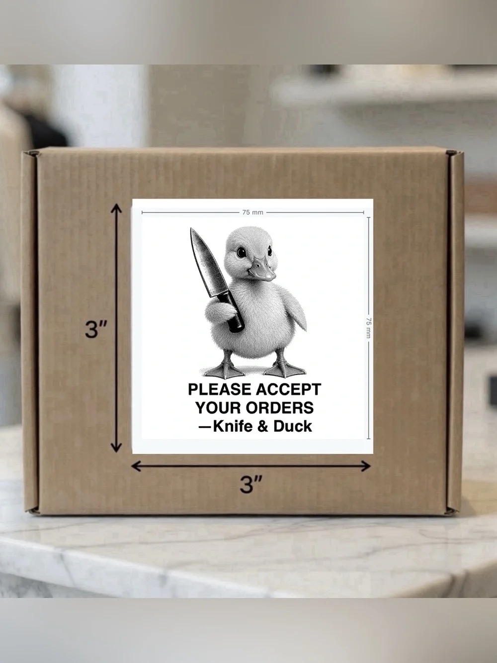 Please Accept Your Orders Stickers  3”x3”-100ct.